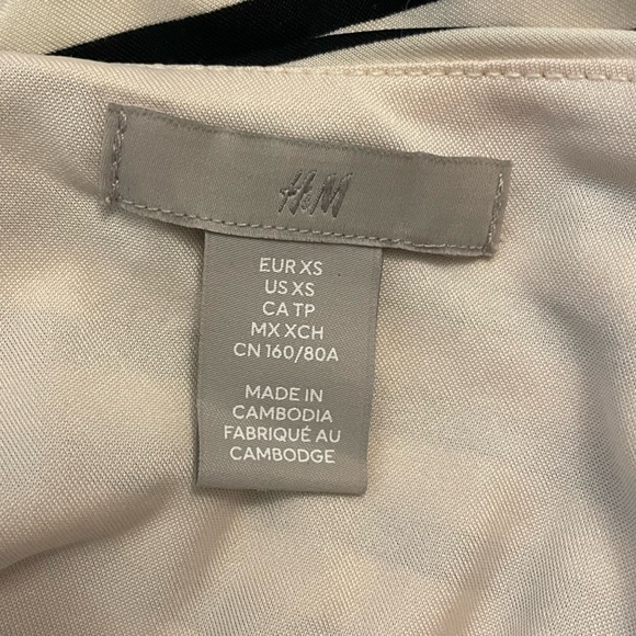 H&M One Shoulder Striped Crop Top XS - Picture 7 of 7